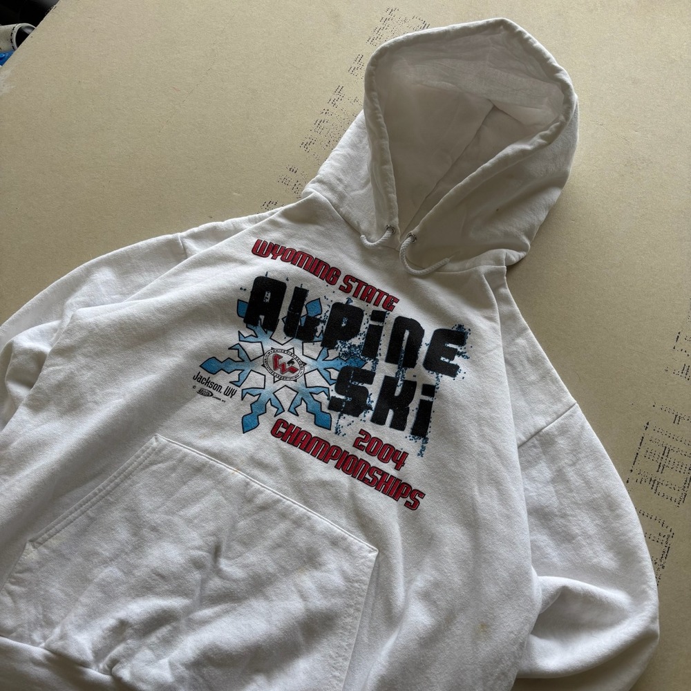 Y2K Hanes Wyoming Alpine Ski Hoodie